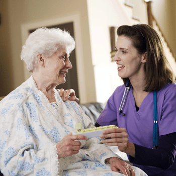 Elderly female patient and female Doctor
