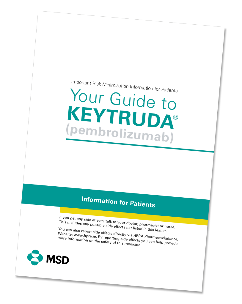Image of a leaflet of a patient guide to Keytruda