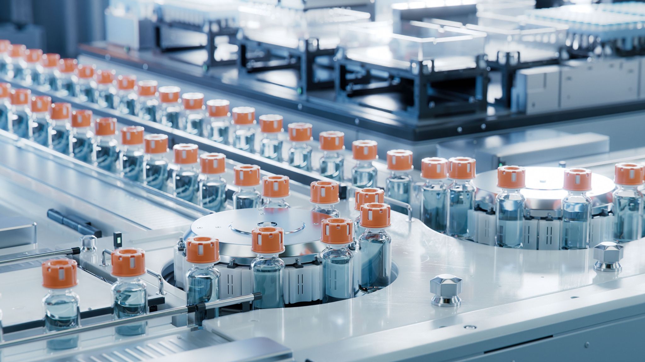 Vaccines filling line.